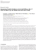 Cover page: Lipoprotein Particle Predictors of Arterial Stiffness after 17 Years of Follow Up: The Malmö Diet and Cancer Study