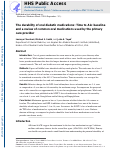 Cover page: The durability of oral diabetic medications: Time to A1c baseline and a review of common oral medications used by the primary care provider.