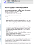 Cover page: Depressive symptoms associated with physical health problems in midlife women: A longitudinal study