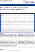 Cover page: Factor analysis of attentional set-shifting performance in young and aged mice