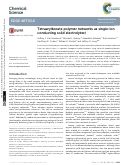 Cover page: Tetraarylborate polymer networks as single-ion conducting solid electrolytes