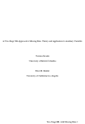 Cover page: A Two-Stage ML Approach to Missing Data: Theory and Application to Auxiliary Variables