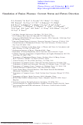 Cover page: Simulation of Fusion Plasmas: Current Status and Future Direction