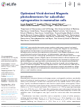 Cover page: Optimized Vivid-derived Magnets photodimerizers for subcellular optogenetics in mammalian cells