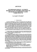 Cover page: No Disparate Impact: <em>Gunther's</em> Significant but Ignored Limitations on Sex-Based Pay Disparity Claims under Title VII