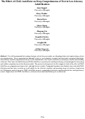 Cover page: The Effect of CSAL AutoTutor on Deep Comprehension of Text in Low-LiteracyAdult Readers