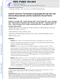 Cover page: Optical Coherence Tomography Angiography Macular Vascular Density Measurements and the Central 10-2 Visual Field in Glaucoma