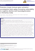 Cover page: Extensive innate immune gene activation accompanies brain aging, increasing vulnerability to cognitive decline and neurodegeneration: a microarray study