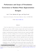 Cover page: Performance and Scope of Perturbative Corrections to Random-Phase Approximation Energies.