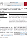 Cover page: Community-level prejudice and mortality among immigrant groups