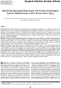 Cover page: Monitoring Neutrophil-Expressed Cell Surface Esophageal Cancer Related Gene-4 after Severe Burn Injury