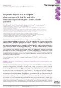 Cover page: Projected impact of a multigene pharmacogenetic test to optimize medication prescribing in cardiovascular patients