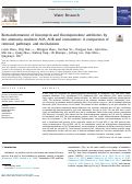 Cover page: Biotransformation of lincomycin and fluoroquinolone antibiotics by the ammonia oxidizers AOA, AOB and comammox: A comparison of removal, pathways, and mechanisms