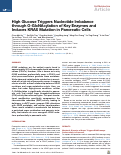 Cover page: High Glucose Triggers Nucleotide Imbalance through O-GlcNAcylation of Key Enzymes and Induces KRAS Mutation in Pancreatic Cells