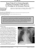 Cover page: Repeat Point-of-Care Echocardiographic Evaluation of Traumatic Cardiac Arrest: A New Paradigm for the Emergency Physician