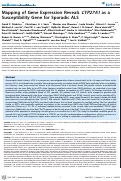 Cover page: Mapping of Gene Expression Reveals CYP27A1 as a Susceptibility Gene for Sporadic ALS