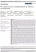 Cover page: The erythema Q-score, an imaging biomarker for redness in skin inflammation.