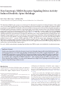 Cover page: Non-Ionotropic NMDA Receptor Signaling Drives Activity-Induced Dendritic Spine Shrinkage