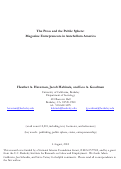 Cover page: The Press and the Public Sphere:  Magazine Entrepreneurs in Antebellum America