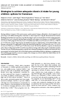 Cover page: Strategies to achieve adequate vitamin A intake for young children: options for Cameroon