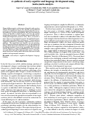 Cover page: A synthesis of early cognitive and language development using (meta-)meta-analysis