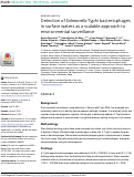 Cover page: Detection of Salmonella Typhi bacteriophages in surface waters as a scalable approach to environmental surveillance.