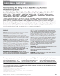 Cover page: Reconsidering the Utility of Race-Specific Lung Function Prediction Equations.