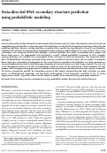 Cover page: Data-directed RNA secondary structure prediction using probabilistic modeling