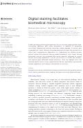 Cover page: Digital staining facilitates biomedical microscopy.