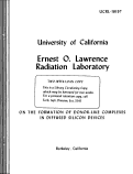 Cover page: ON THE FORMATION OF DONOR-LIKE COMPLEXES IN DIFFUSED SILICON DEVICES