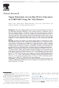 Cover page: Upper Extremity Access Has Worse Outcomes in F/BEVAR using the VQI Dataset