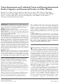 Cover page: Vision impairment and combined vision and hearing impairment predict cognitive and functional decline among older women.