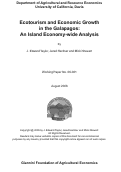 Cover page: Ecotourism and Economic Growth in the Galapagos: An Island Economy-wide Analysis