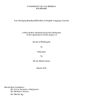 Cover page: Late Emerging Reading Difficulties in English Language Learners