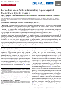 Cover page: Loratadine as an Anti-inflammatory Agent Against Clostridium difficile Toxin B.