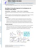 Cover page: Non‐Diazo C−H Insertion Approach to Cyclobutanones through Oxidative Gold Catalysis