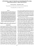 Cover page: A Mechanistic Account of Constraints on Control-Dependent Processing:Shared Representation, Conflict and Persistence