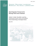 Cover page: Data Preparation Process for the Buildings Performance Database