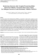 Cover page: Monitoring Outcome after Hospital-Presenting Milder Spectrum Pediatric Traumatic Brain Injury Using the Glasgow Outcome Scale-Extended, Pediatric Revision