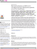 Cover page: Real-world utilization of SARS-CoV-2 serological testing in RNA positive patients across the United States