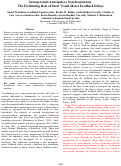 Cover page: Interpersonal Anticipatory Synchronization:
The Facilitating Role of Short Visual-Motor Feedback Delays