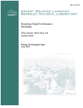 Cover page: Realizing High-Performance Buildings: