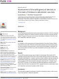 Cover page: Assessment of the willingness of dentists in the state of Indiana to administer vaccines