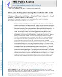 Cover page: Video game training enhances cognitive control in older adults