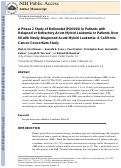 Cover page: A phase 2 study of belinostat (PXD101) in patients with relapsed or refractory acute myeloid leukemia or patients over the age of 60 with newly diagnosed acute myeloid leukemia: a California Cancer Consortium Study