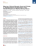 Cover page: Silencing of Odorant Receptor Genes by G Protein βγ Signaling Ensures the Expression of One Odorant Receptor per Olfactory Sensory Neuron