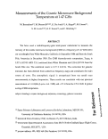 Cover page: Measurements of the Cosmic Microwave Background Temperature at 1.47 GHz