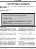 Cover page: A Pop from a Shock: A Case Report of an Unusual Cause of Achilles Tendon Rupture