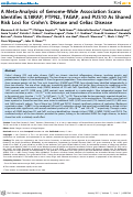 Cover page: A Meta-Analysis of Genome-Wide Association Scans Identifies IL18RAP, PTPN2, TAGAP, and PUS10 As Shared Risk Loci for Crohn's Disease and Celiac Disease