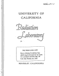 Cover page: BERKELIUM AND CALIFORNIUM